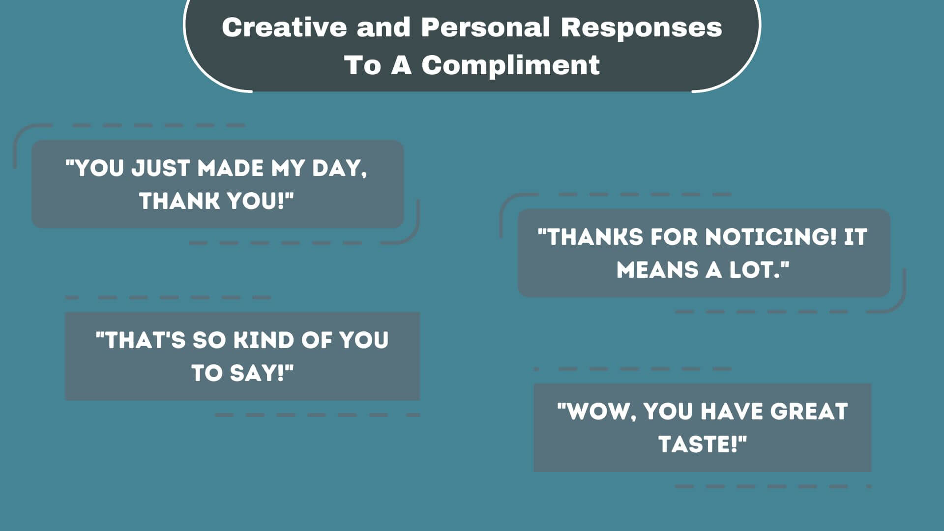 Creative and Personal Responses To A Compliment