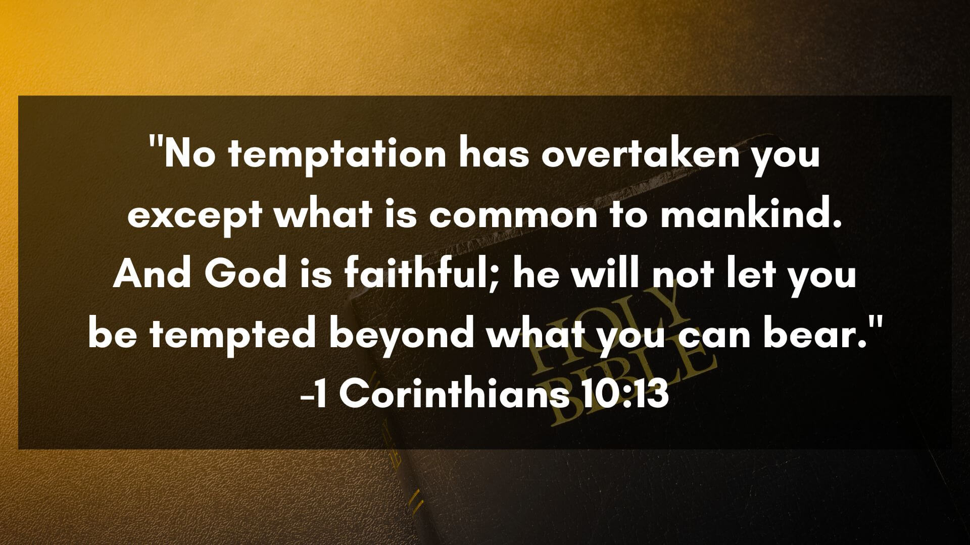 Key Bible Verses to Combat Temptation 1 Corinthians 1013