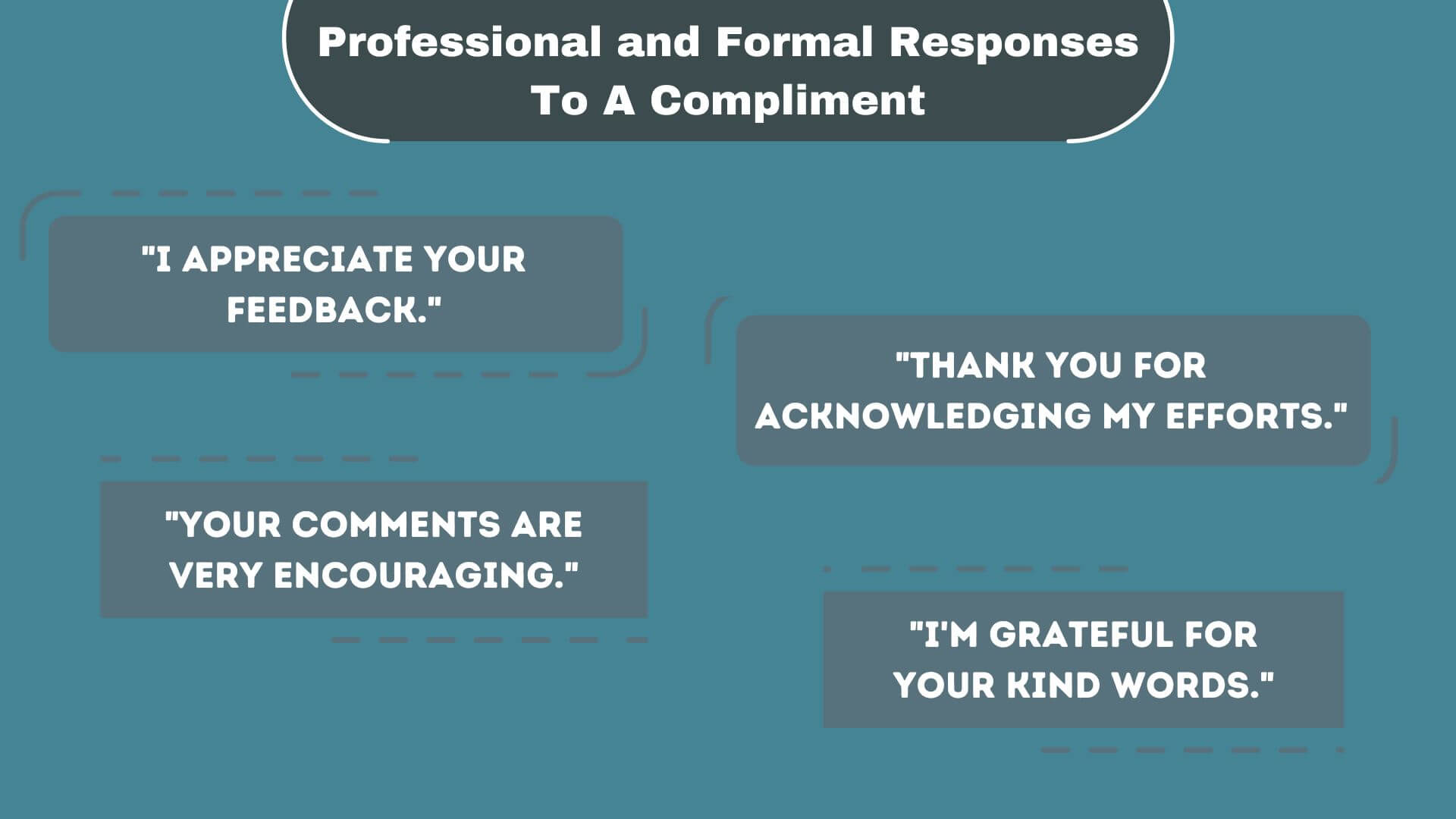 Professional and Formal Responses To A Compliment